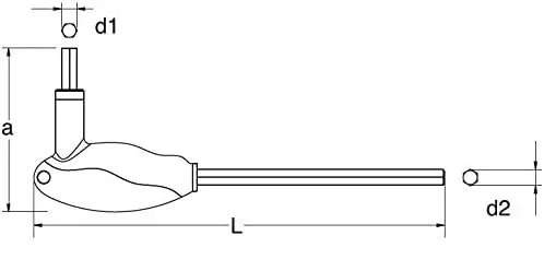 Šestihranný klíč s T-rukojetí 8 mm (SATAST83314SC)